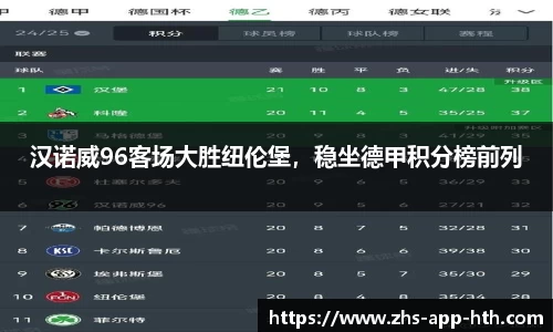 汉诺威96客场大胜纽伦堡,稳坐德甲积分榜前列